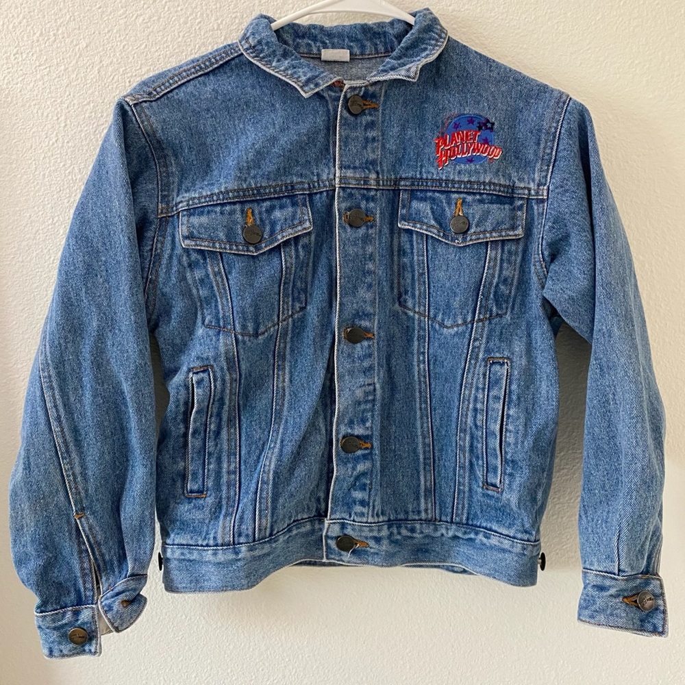 Vintage Planet Hollywood Lake Tahoe Denim Jacket - Picture 2 of 12